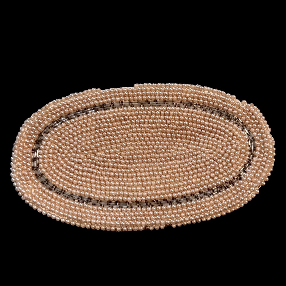 Vintage ‘60s Faux Pearl and Glass Beaded Clutch by Regale